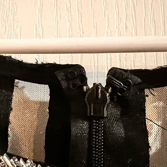 FINAL PRICE Gianni Bini Black Spaghetti Strapped Prom Dress - Picture 5 of 8